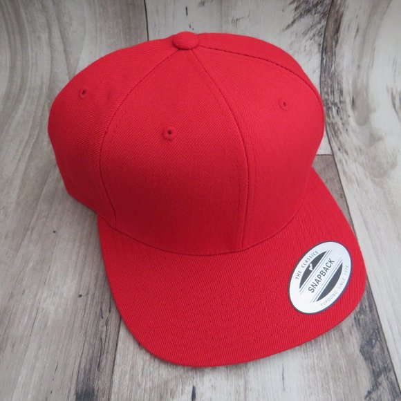 Yupoong*‎ Four (4) Classic Snapback "Shady Capz" Baseball Cap/Hat~ ALL RED! - Picture 2 of 12